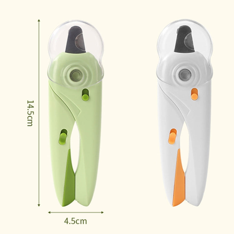 LED Pet Nail Clippers Dog and Cat Nail Clippers with Nail Polisher(Green)