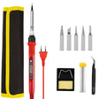 10pcs/ Set 80W Internal Heating Welding Digital Display Soldering Iron Temperature Adjustment Set, Model: Red US Plug - Electric Soldering Iron by PMc TechLife | Online Shopping South Africa | PMc TechLife | Buy Now Pay Later Mobicred