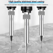 10pcs/ Set 80W Internal Heating Welding Digital Display Soldering Iron Temperature Adjustment Set, Model: Black EU Plug