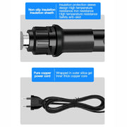10pcs/ Set 80W Internal Heating Welding Digital Display Soldering Iron Temperature Adjustment Set, Model: Black EU Plug