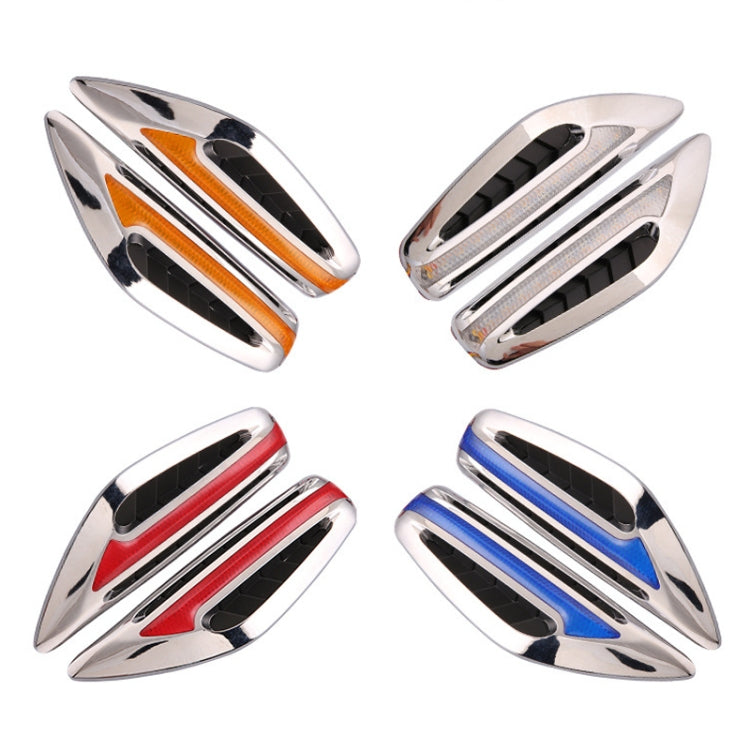 2pcs Car Fender Blade Dynamic Side Marker Lights 12V LED High Bright Daytime Running Lights(White)