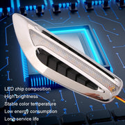 2pcs Car Fender Blade Dynamic Side Marker Lights 12V LED High Bright Daytime Running Lights(Red)