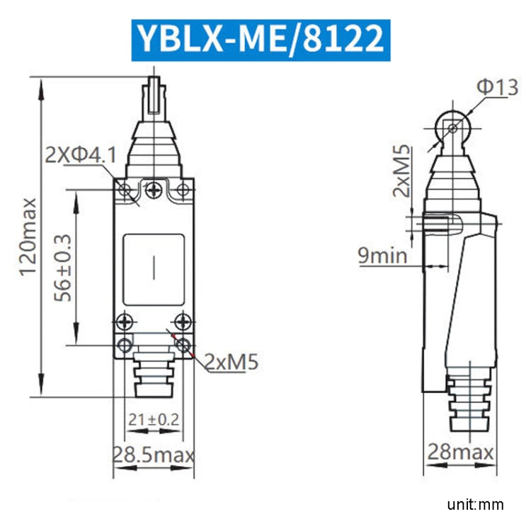 CHNT YBLX-ME8122 Limiter Travel Switches Micro Self-Resetting Stroke Switch