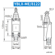 CHNT YBLX-ME8122 Limiter Travel Switches Micro Self-Resetting Stroke Switch