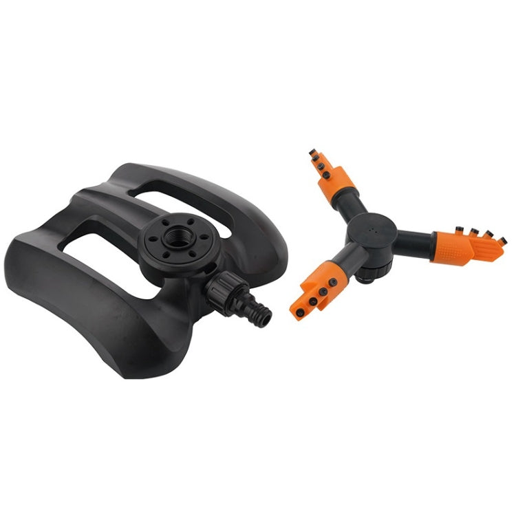 Three-prong Sprinkler Garden Lawn Rotating Sprinkler(Orange)