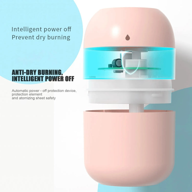 USB Plug-in Car Household Air Purification Water Drop Humidifier Large Capacity Sprayer(White)