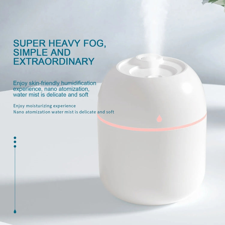 USB Plug-in Car Household Air Purification Water Drop Humidifier Large Capacity Sprayer(Pink)