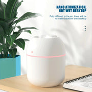 USB Plug-in Car Household Air Purification Water Drop Humidifier Large Capacity Sprayer(White)