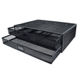 Computer Cooling Height Increase Stand Drawer Type Double Iron Desktop Storage Shelf(Black) - Laptop Stand by PMC TechLife | Online Shopping South Africa | PMC TechLife | Buy Now Pay Later Mobicred