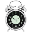 4.5 Inch Electroplated Metal Ring Bell Alarm Clock Quartz Clock With Night Light ?, Style: Luminous Black - Novelty Clock by PMc TechLife | Online Shopping South Africa | PMc TechLife | Buy Now Pay Later Mobicred