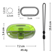 For Beats Fit Pro Transparent PC Hard Shell Earphone Protective Case with Lanyard(Transparent Blue)