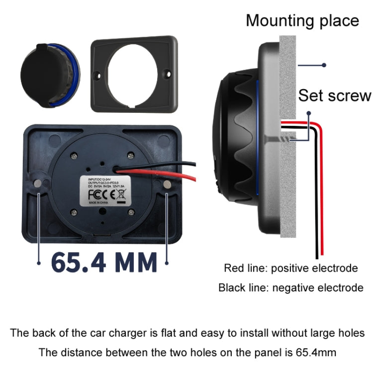 Car Ship Modified Water-resistant USB Socket Charger, Model: UCC-350 AC3.1A Total 3.1A 15.5W