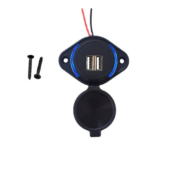 Dual USB 12V/24V Water-resistant Modified Car Charger(UCC-310-2U 3.1A)