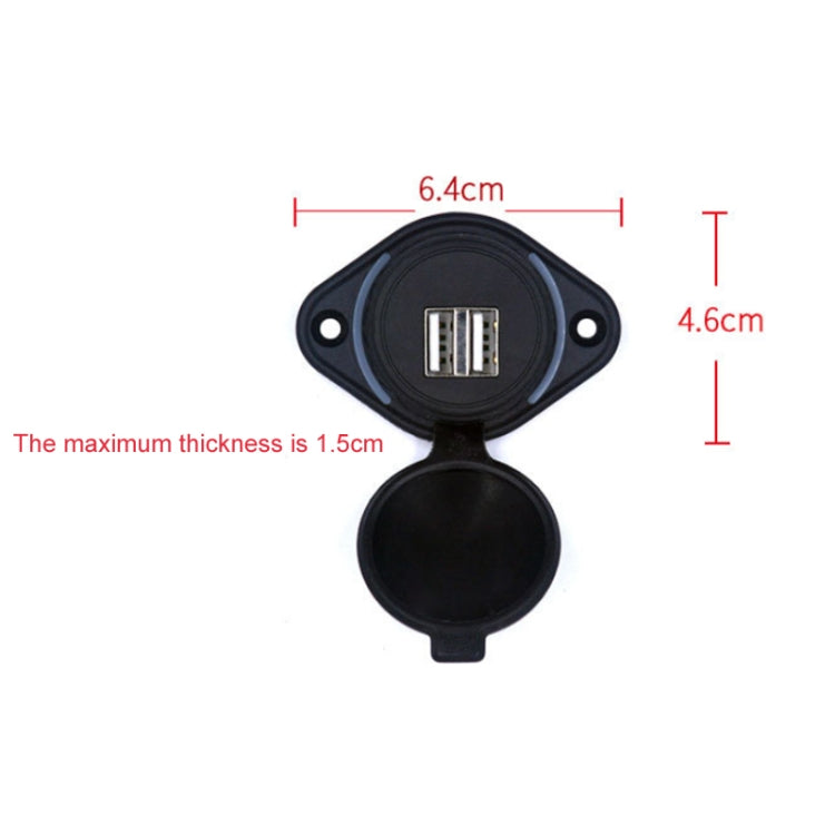 Dual USB 12V/24V Water-resistant Modified Car Charger(UCC-310-2U 3.1A)