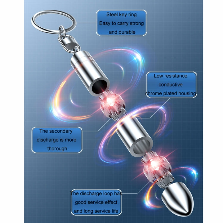 Static Elimination Car Keychain Static Discharger(Red Upgraded)