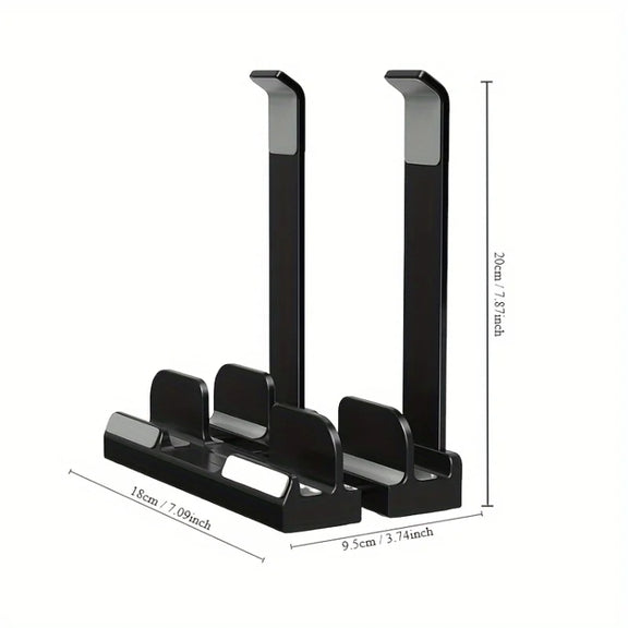 Dual-Purpose Laptop Vertical Stand Storage Rack Desktop Heightening Cooling Base(White)