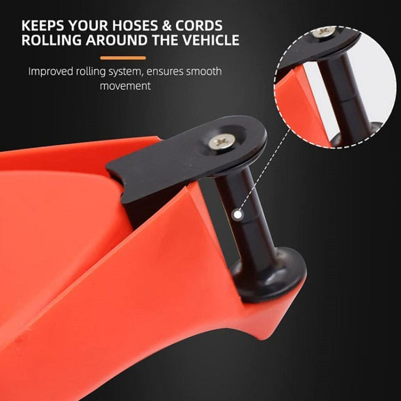 Portable Practical Tire Winder for Cars Beauty Cleaning Tools(Red)