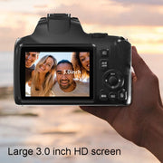 KOMERY W2 64MP 4K 3 Inch Screen 10X Optical Zoom+4X Digital Zoom Camera(Package One)