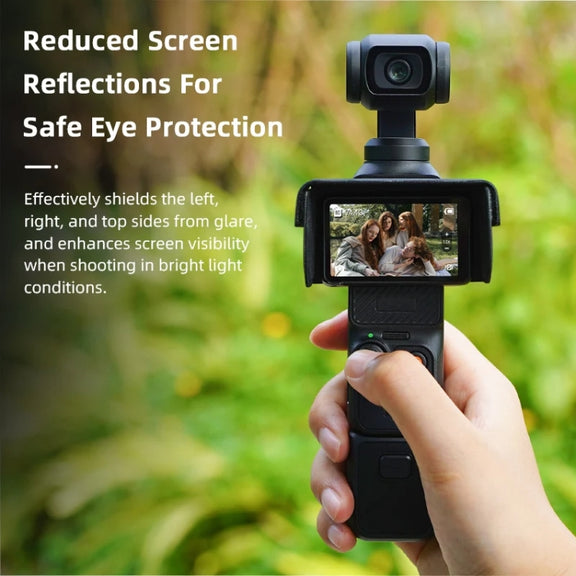 For DJI Osmo Pocket 3 BRDRC Sunshade Hood Light Weight Screen Shade(Black)
