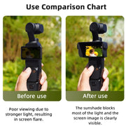 For DJI Osmo Pocket 3 BRDRC Sunshade Hood Light Weight Screen Shade(Black)