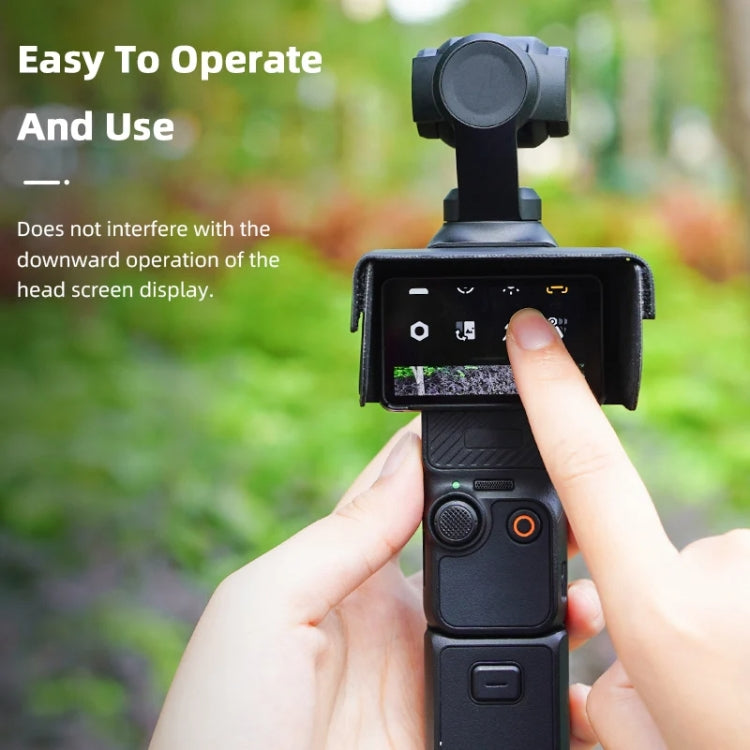 For DJI Osmo Pocket 3 BRDRC Sunshade Hood Light Weight Screen Shade(Black)