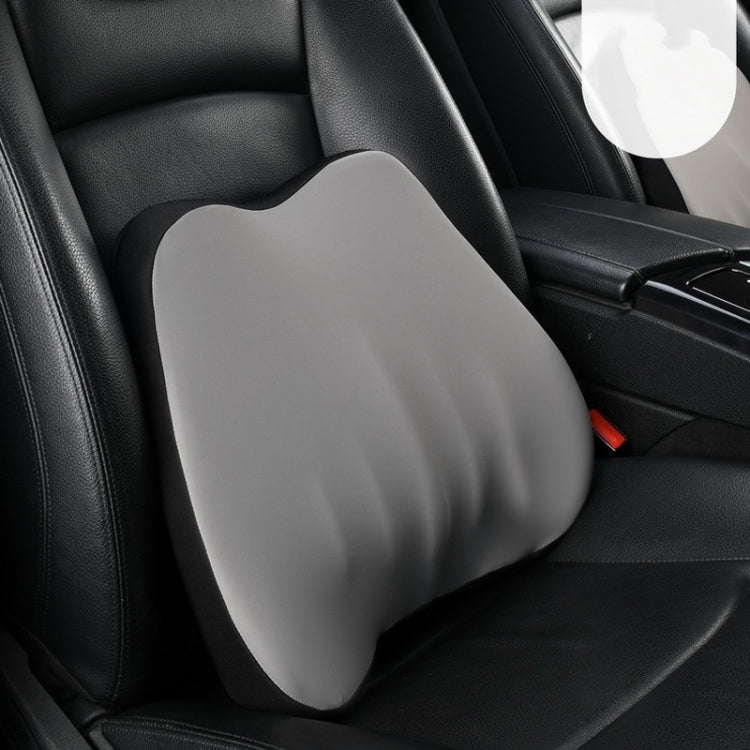 Car Memory Foam Neck Pillow Car Neck Rest Silk Pillow Car Seat Cervical Cushion, Style: Lumbar Pad Gray