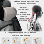 Car Memory Foam Neck Pillow Car Neck Rest Silk Pillow Car Seat Cervical Cushion, Style: Lumbar Pad Black