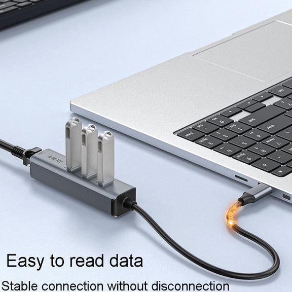 JINGHUA Gigabit LAN Converter For Computer External Driverless Network Card, Specification: USB3.0 Four Port