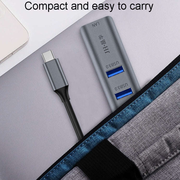 JINGHUA Gigabit LAN Converter For Computer External Driverless Network Card, Specification: USB3.0 Four Port