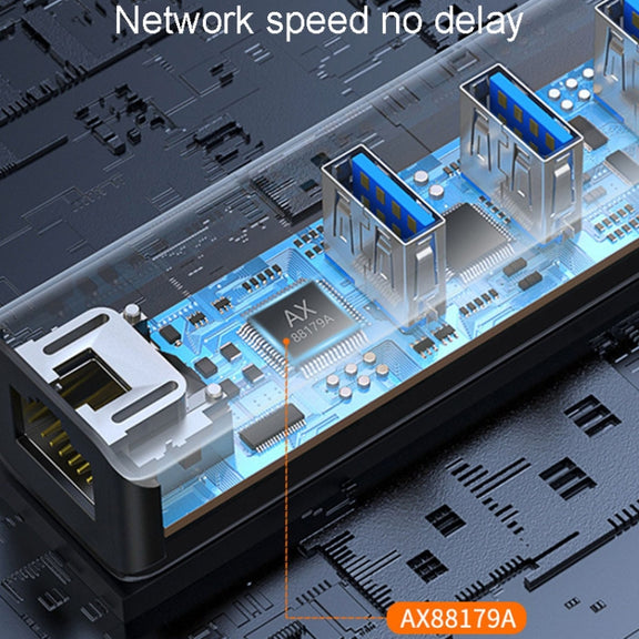 JINGHUA Gigabit LAN Converter For Computer External Driverless Network Card, Specification: USB3.0 Four Port