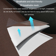 LINXICP 3 In 1 Car Seat Lumbar Cushion Summer Special Memory Foam Breathable Car Back Pad(Gray)