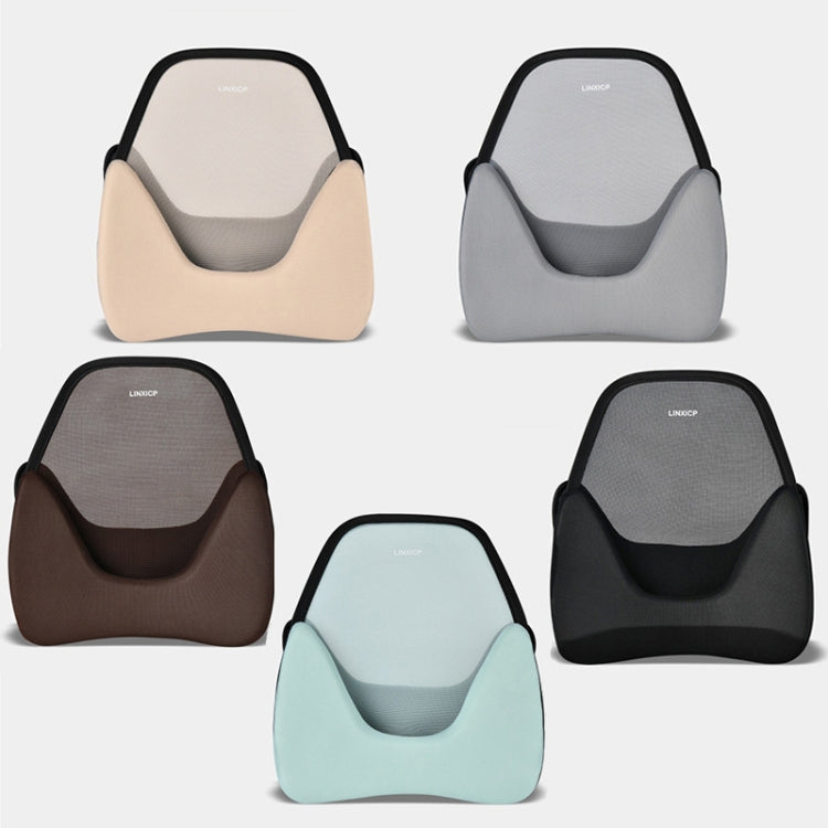 LINXICP 3 In 1 Car Seat Lumbar Cushion Summer Special Memory Foam Breathable Car Back Pad(Black)