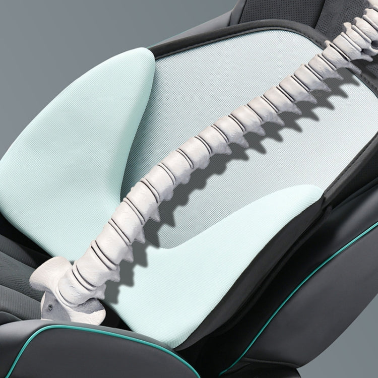 LINXICP 3 In 1 Car Seat Lumbar Cushion Summer Special Memory Foam Breathable Car Back Pad(Gray)