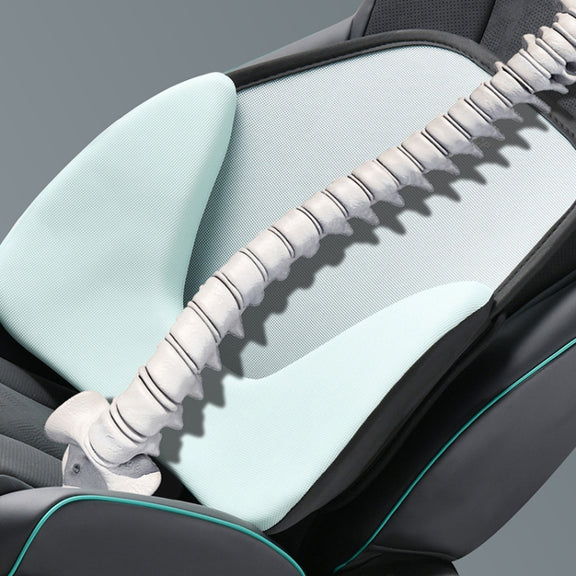 LINXICP 3 In 1 Car Seat Lumbar Cushion Summer Special Memory Foam Breathable Car Back Pad(Gray)