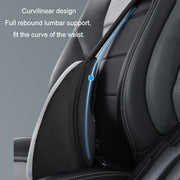 LINXICP 3 In 1 Car Seat Lumbar Cushion Summer Special Memory Foam Breathable Car Back Pad(Black)