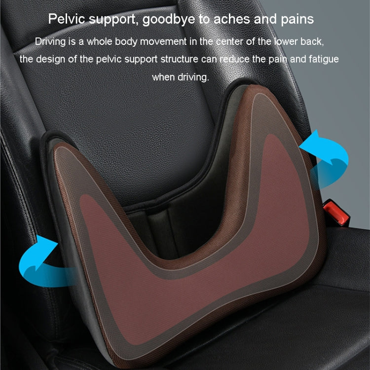 LINXICP 3 In 1 Car Seat Lumbar Cushion Summer Special Memory Foam Breathable Car Back Pad(Black)