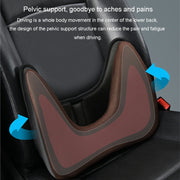 LINXICP 3 In 1 Car Seat Lumbar Cushion Summer Special Memory Foam Breathable Car Back Pad(Gray)