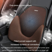 LINXICP 3 In 1 Car Seat Lumbar Cushion Summer Special Memory Foam Breathable Car Back Pad(Gray)