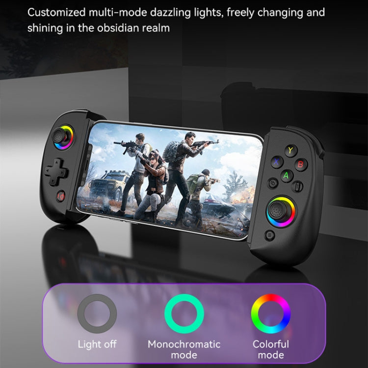 D8 Mobile Phone Stretch Band Light Gamepad Dual Hall Wireless Bluetooth Somatic Vibration Grip for PC / Android / IOS / Tablet / PS3 / PS4 / Switch, Color: Black