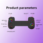 D8 Mobile Phone Stretch Band Light Gamepad Dual Hall Wireless Bluetooth Somatic Vibration Grip for PC / Android / IOS / Tablet / PS3 / PS4 / Switch, Color: Black