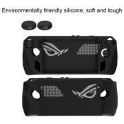 For ASUS ROG Ally Game Console Silicone Protective Cover + Button Cap Set Pocket Gaming Accessories(Black)
