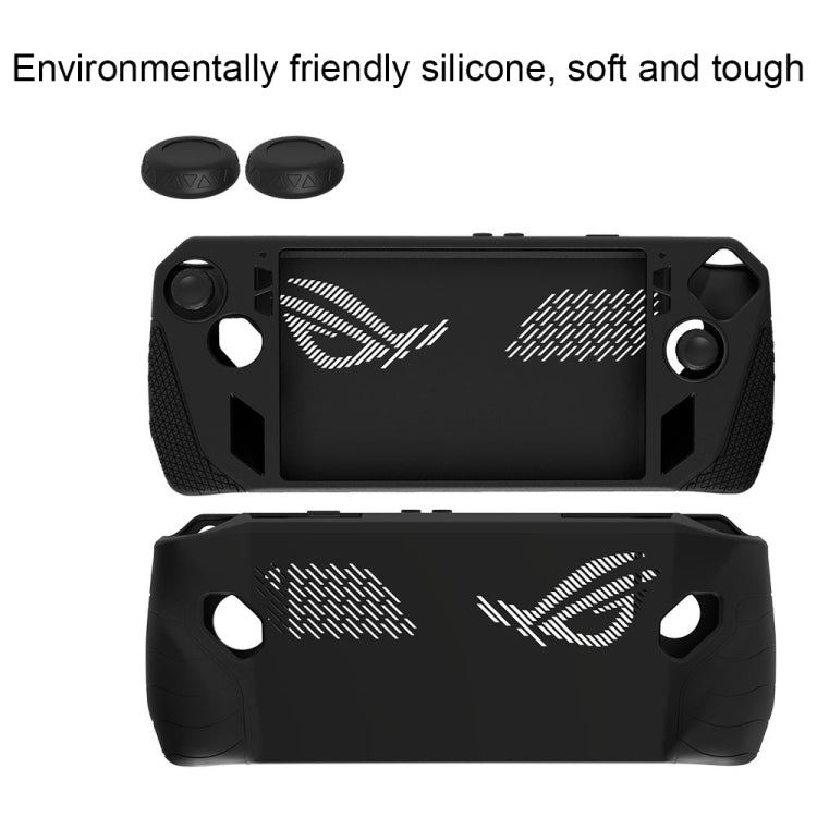 For ASUS ROG Ally Game Console Silicone Protective Cover + Button Cap Set Pocket Gaming Accessories(White)