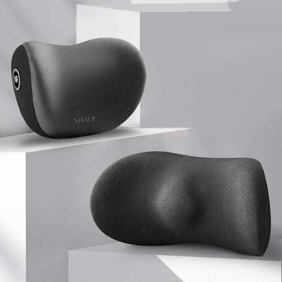 Car Cushion Driving Seat Cervical Support Backrest Pillow, Style: Headrest + Waist Pad Black