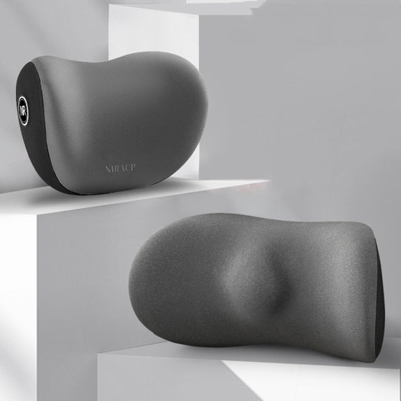 Car Cushion Driving Seat Cervical Support Backrest Pillow, Style: Headrest + Waist Pad Gray