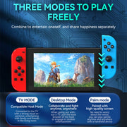 JOY-02 Gaming Left And Right Handle With RGB Lights Body Feel Bluetooth Gamepad For Switch / Switch OLED / Switch Pro / Switch Lite / Switch Joycon(White)
