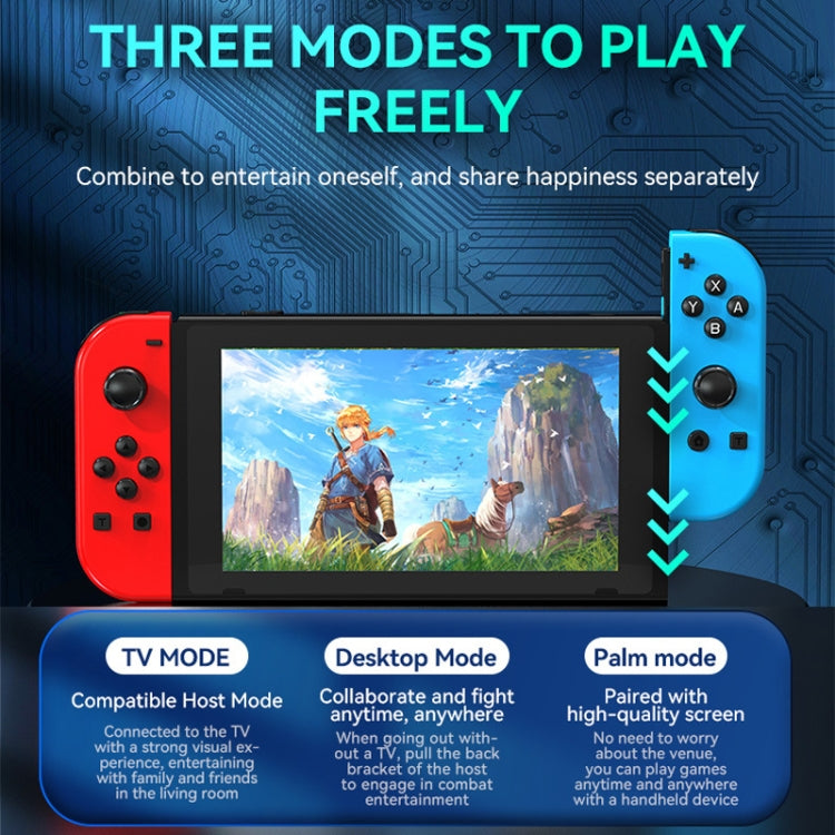 JOY-02 Gaming Left And Right Handle With RGB Lights Body Feel Bluetooth Gamepad For Switch / Switch OLED / Switch Pro / Switch Lite / Switch Joycon(Green Blue)