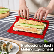 Silicone Sushi Curtain Hand Roll Mold Double-sided Kimbap Tool(Green)
