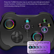 Z01 Wireless Gaming Vortex Dual Hall Body Grip For Switch / PS3 / PS4 / Adroid / IOS(black)