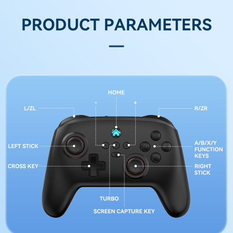 Wireless Bluetooth Gamepad With Wakeup Vibration Body Gamepad For Switch / Android / Apple / PC(Pink)