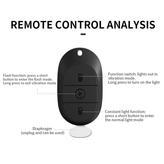 M7 Motorcycle Flashing Light Water-resistant Long Duration Wireless Remote Control Modified Warning Lights(One Light One Remote Control)